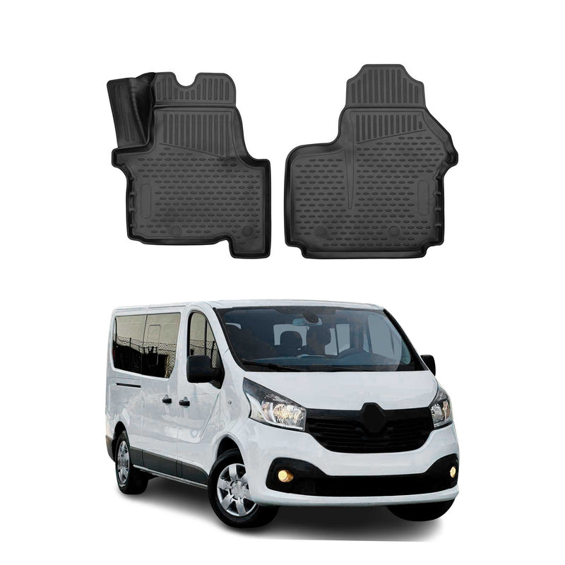 OMAC Tapis de sol pour Opel Vivaro B 2014-2018 sur mesure en caoutchouc Noir
