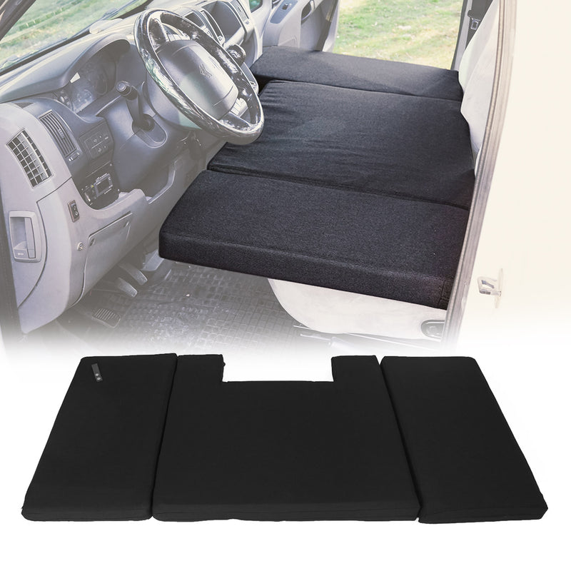 Matelas de Camping Pliable pour VW Transporter T5 2003-2015 en Polyster Noir