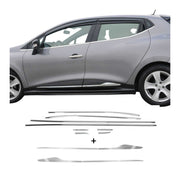 Kit Garniture De Fenêtre & Porte Latérale Chromé pour Renault Clio HB 2012-2019