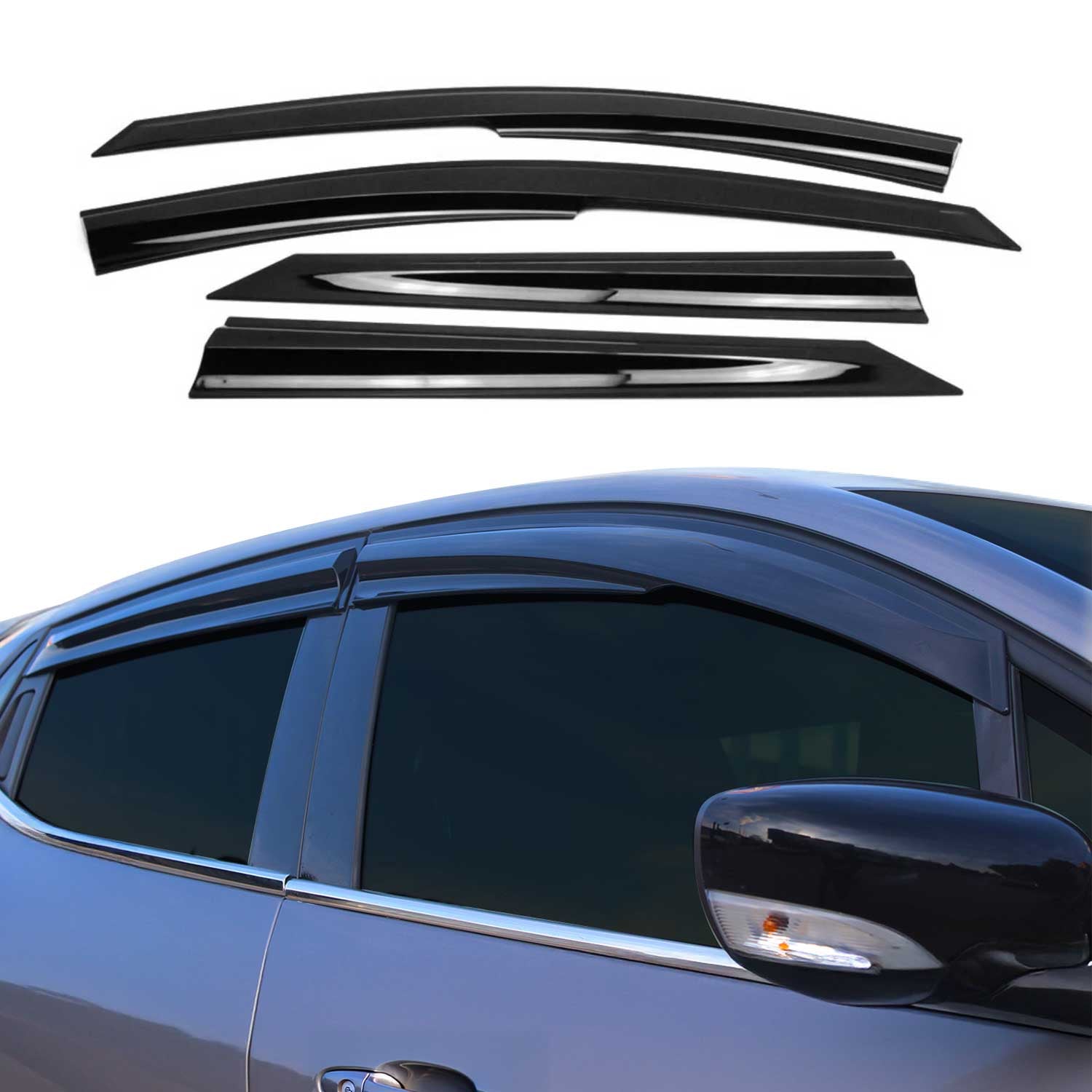 Déflecteurs De Vent Pluie D'air pour VW Passat B8 2015-2019 Berline Acryl 4 Pcs