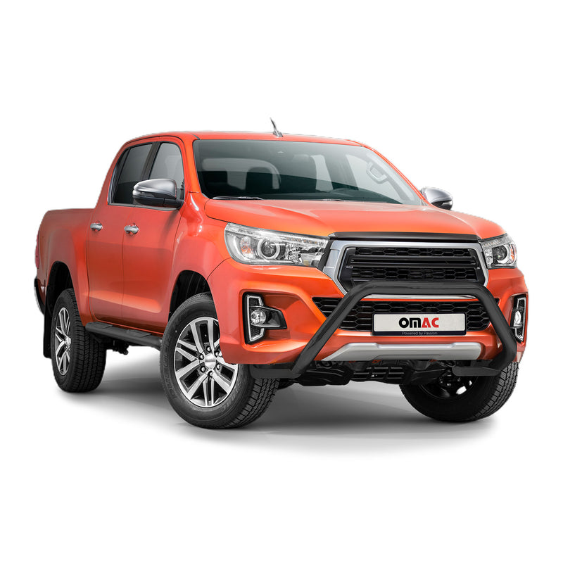 Pare-Buffle Avant Pour Toyota Hilux 2018-2020 Acier Inoxydable Noir