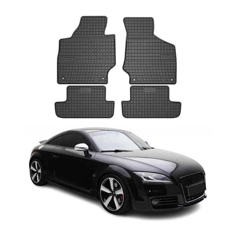 OMAC Tapis de sol pour Audi TT 8J 2006-2014 Noir en caoutchouc