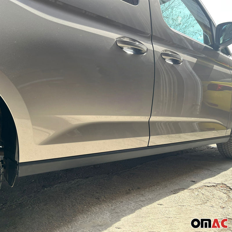 Jupes Latérales de Voiture pour VW Caddy 5 2021-2025 L1 court Noir ABS 2Pcs