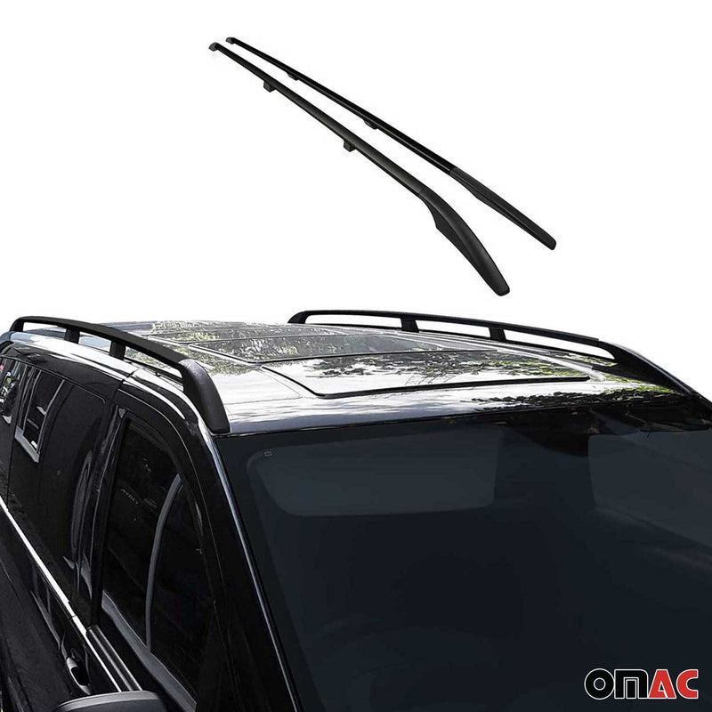 Barres de toit longitudinales pour Jeep Renegade 2014-2024 Aluminium Noir