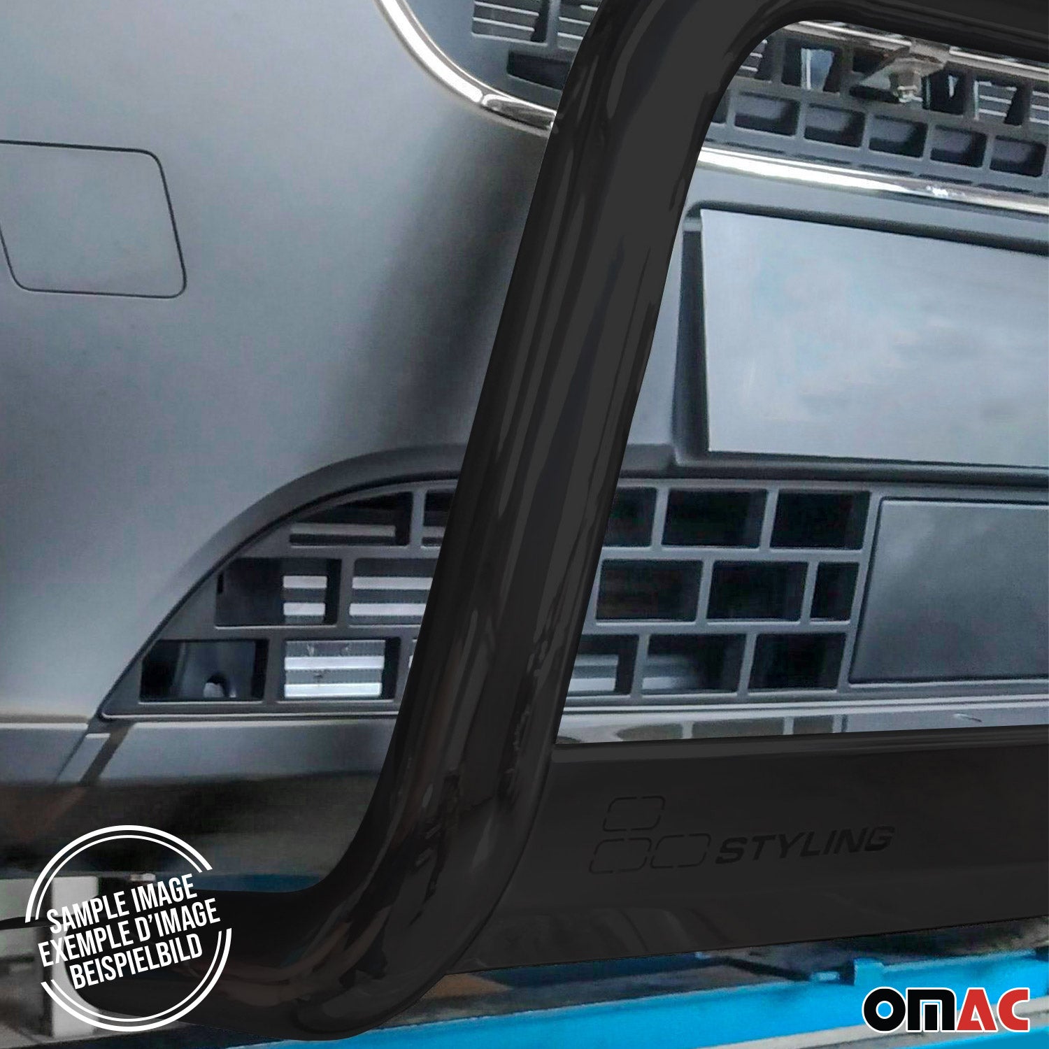 Pare-buffle Avant pour Opel Mokka 2021-2026 63mm en Acier Inoxydable Noir