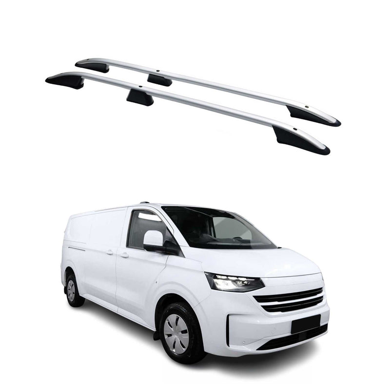 Barres de toit longitudinales pour VW T7 Transporter 2024-2025 L2 Long Alu Gris