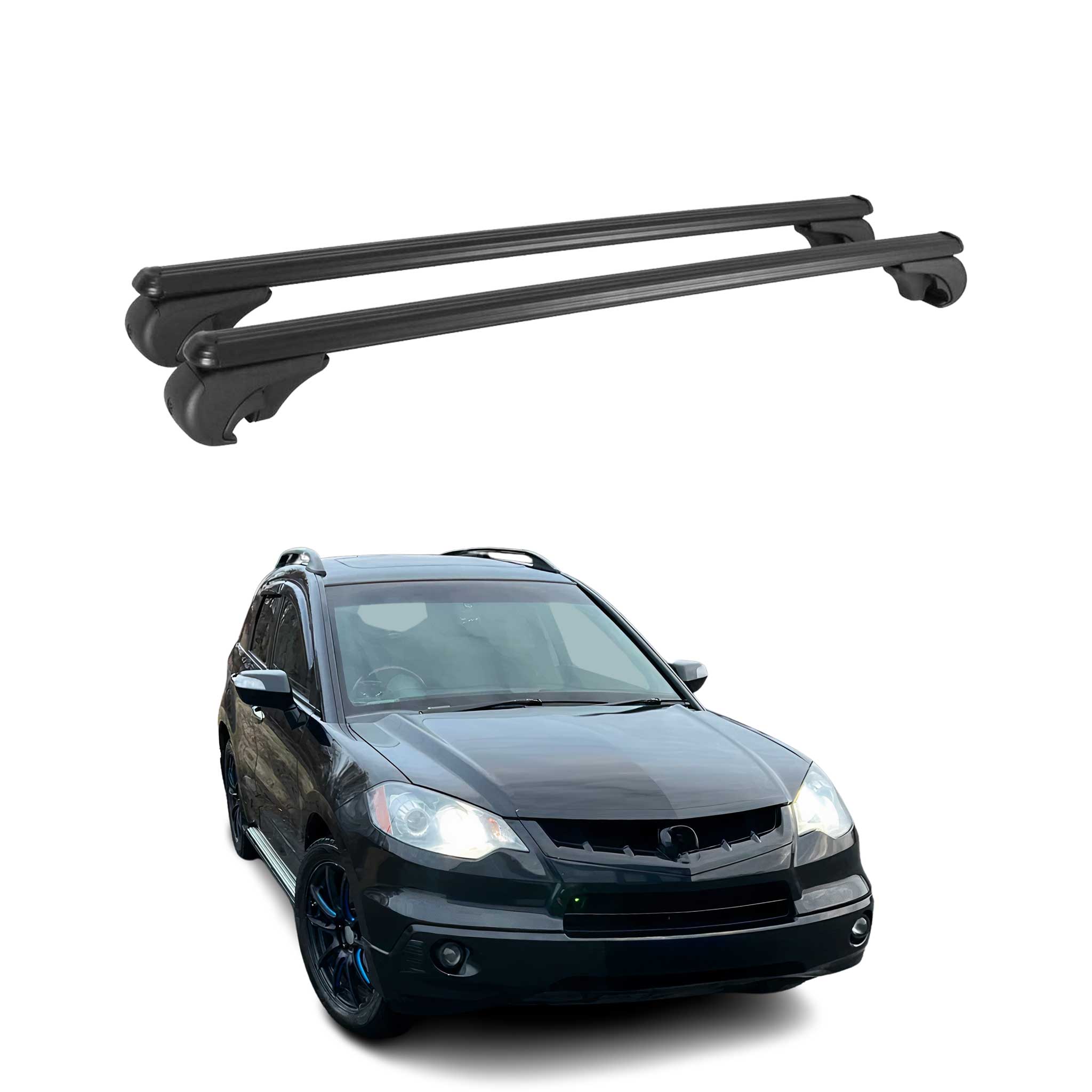 Barres de toit transversales pour Acura RDX I II 2007-2018 Aluminium Noir