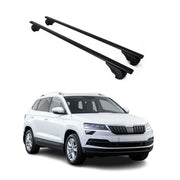 Barres de toit Transversales pour Skoda Karoq 2017-2026 Fer Noir