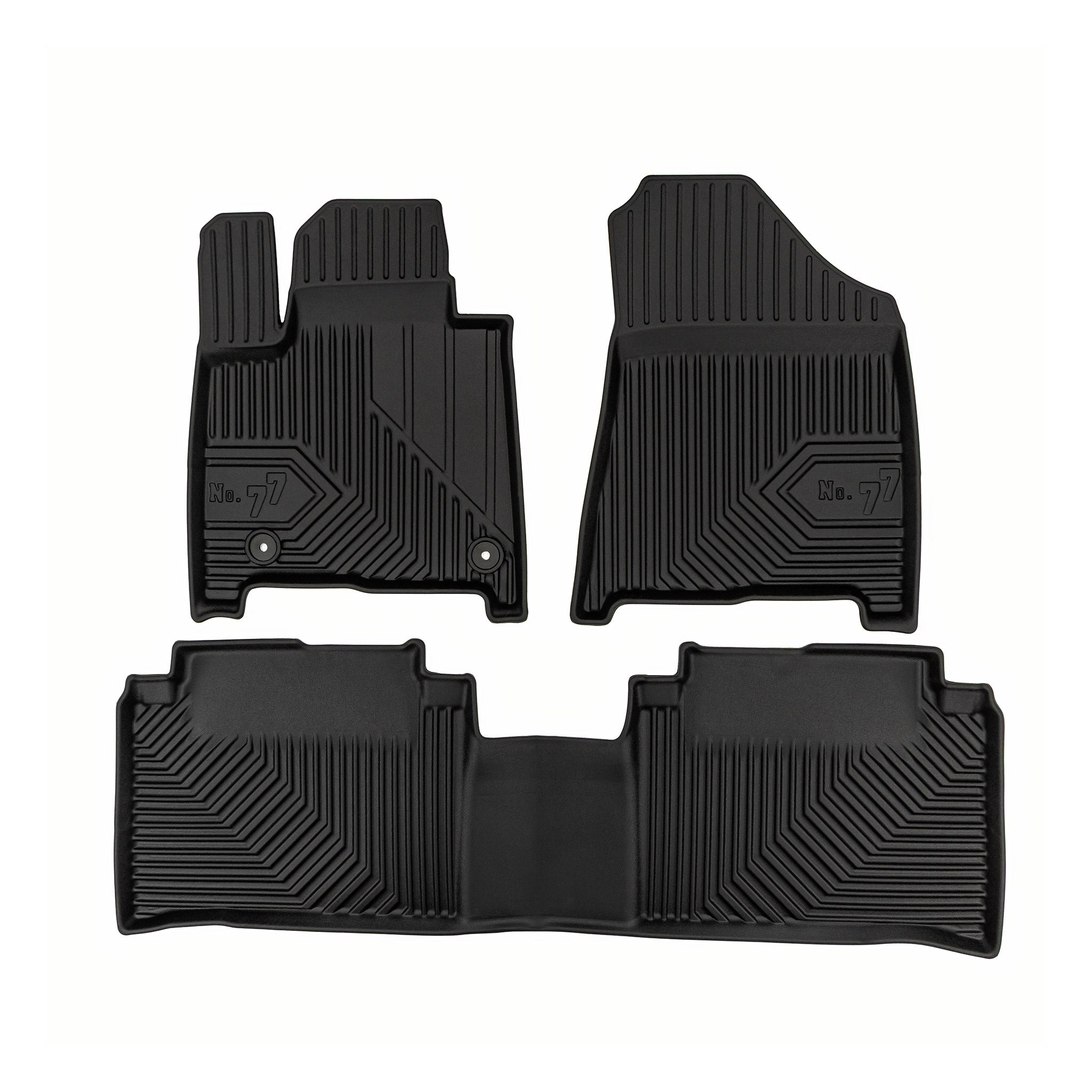 Tapis de sol pour Hyundai Santa Fe V 2024-2026 7places 1ème 2ème rangée TPE 3Pcs