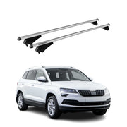 Tiger Barres De Toit Transversales pour Skoda Karoq 2017-2025 Aluminium Gris 2x