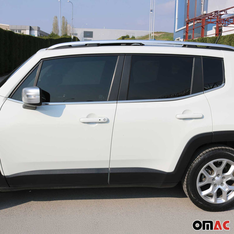 Garniture Baguette de Vitre pour Jeep Renegade 2014-2019 acier inox Brossé 6Pcs