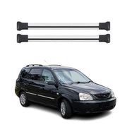 Barres de toit transversales pour Kia Carens mk1 Break 2002-2006 FL Alu Gris 2x
