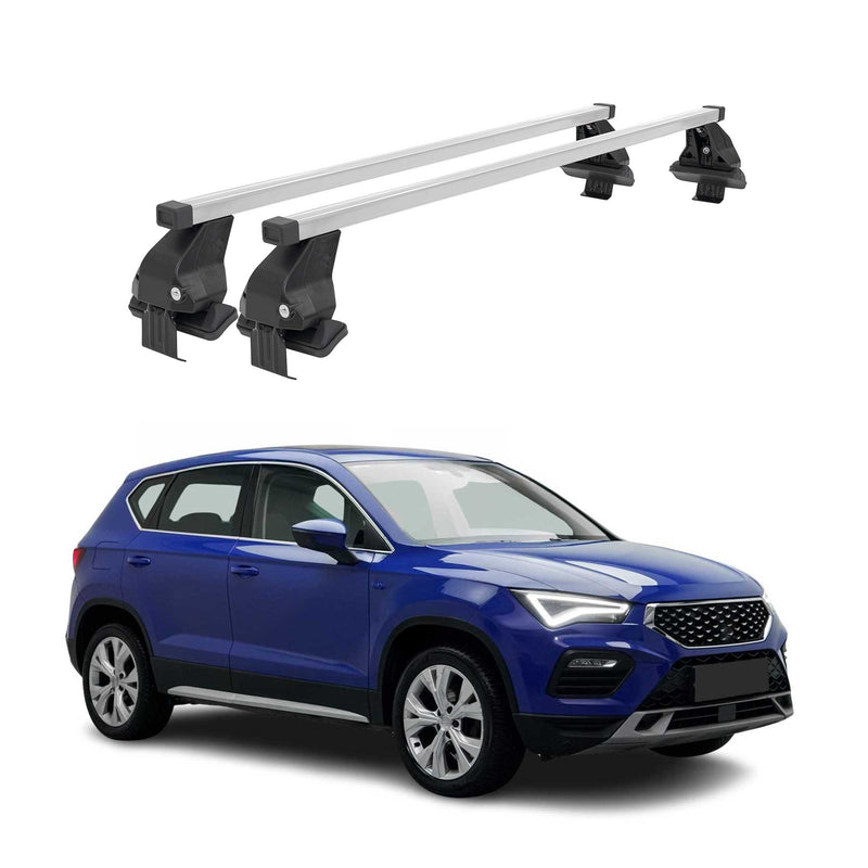 Barres de toit transversales pour Seat Ateca 2016-2020 Acier Gris