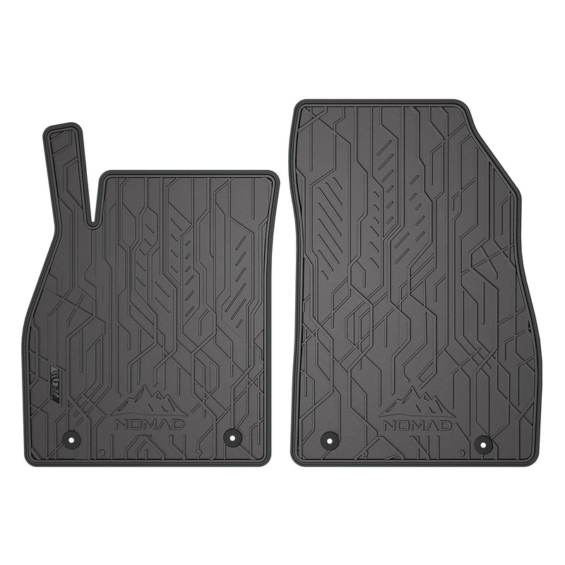 Tapis de sol pour Chevrolet Malibu IV 2011-2019 Caoutchouc Noir-Gris 2Pcs