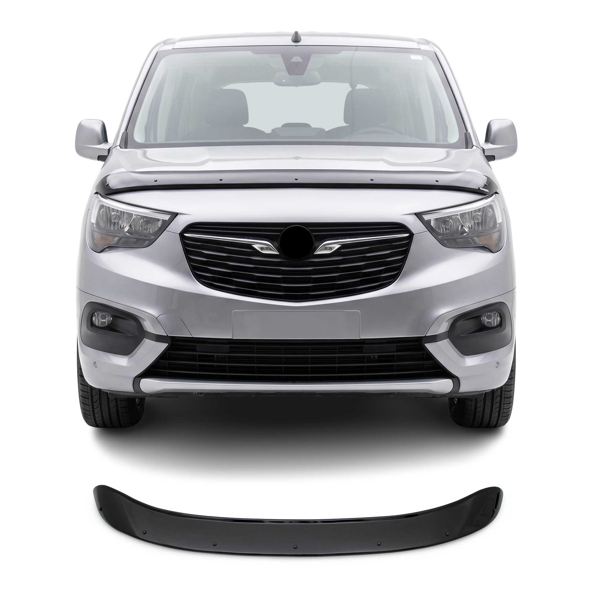 Deflecteurs d'air capot de voiture pour Citroen Berlingo 2018-26 Acrylique Noir