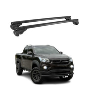 Barres de toit Transversales pour Ssangyong Grand Musso 2018-2026 Aluminium Noir