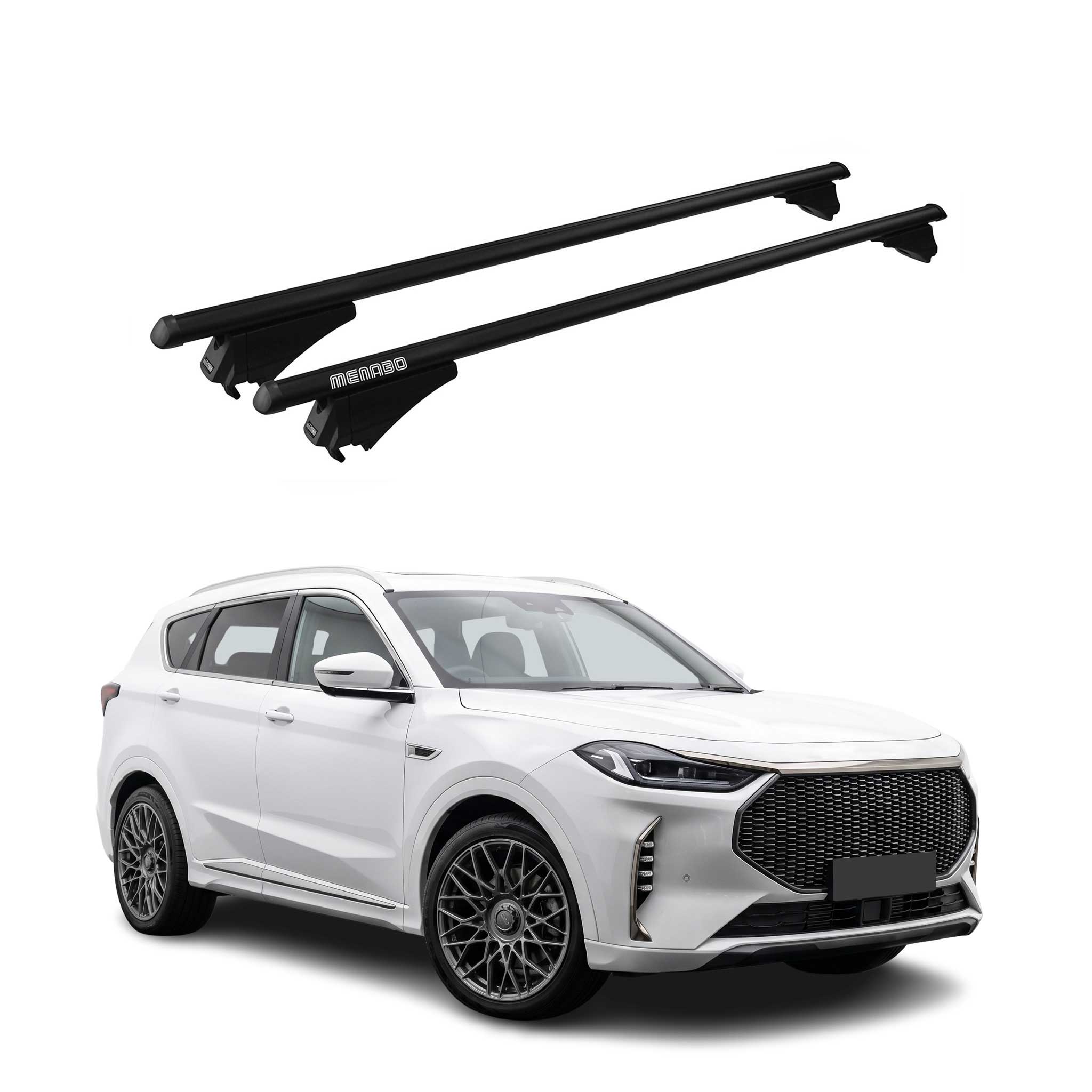 Menabo Barres de Toit Transversales pour Sportequipe 7 2023-2026 Aluminium Noir