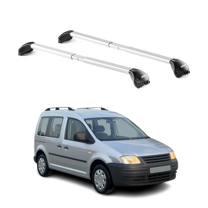 Barres de toit transversales pour VW Caddy 2003-2020 3-5P Gris Argenté 2x ABE