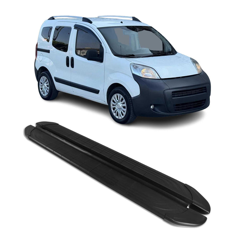 Marchepieds Latéraux pédale pour Peugeot Bipper 2008-2021 2Pcs Aluminium Noir