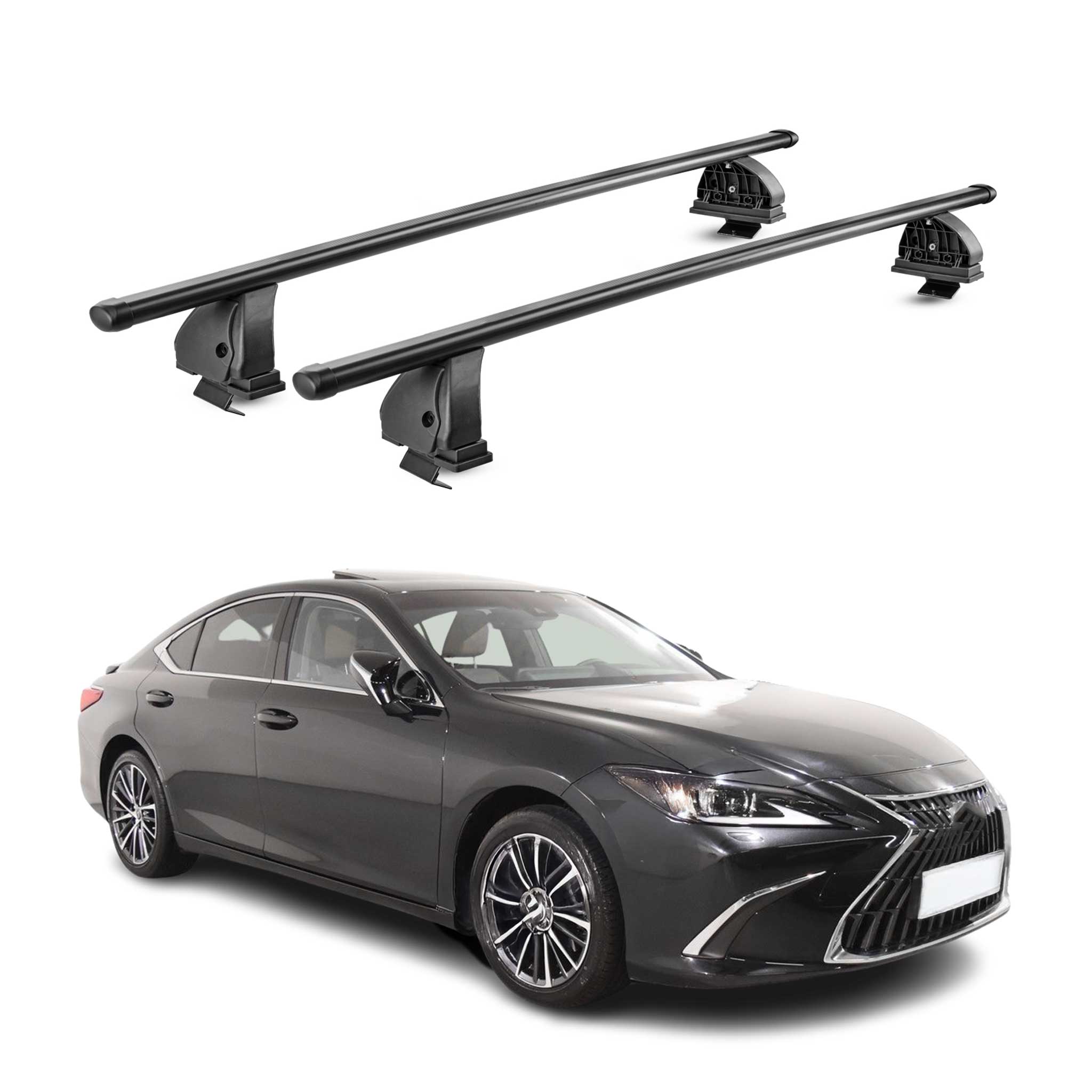 Barres de toit transversales acier pour Lexus ES VII XZ10 2019-2025 TÜV Noir 2x