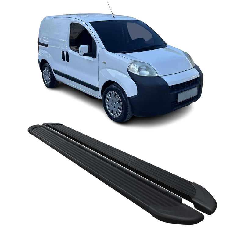 Marchepieds Latéraux pédale pour Peugeot Bipper 2008-2021 en Alu Noir 2Pcs