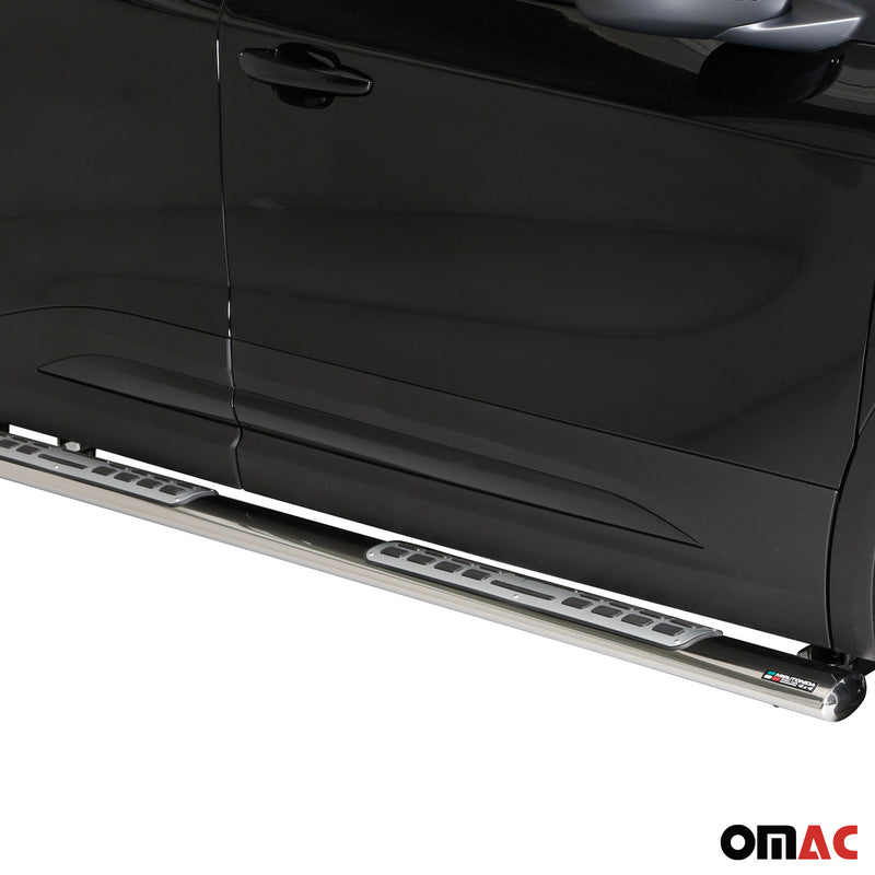 Marchepieds Latéraux pour Opel Mokka 2021-2025 Acier Inoxydable Argent