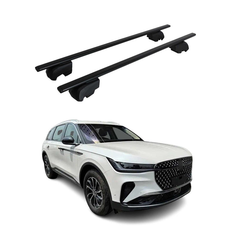 Barres de toit Transversales pour Lincoln Nautilus 2025 Fer Noir ABE