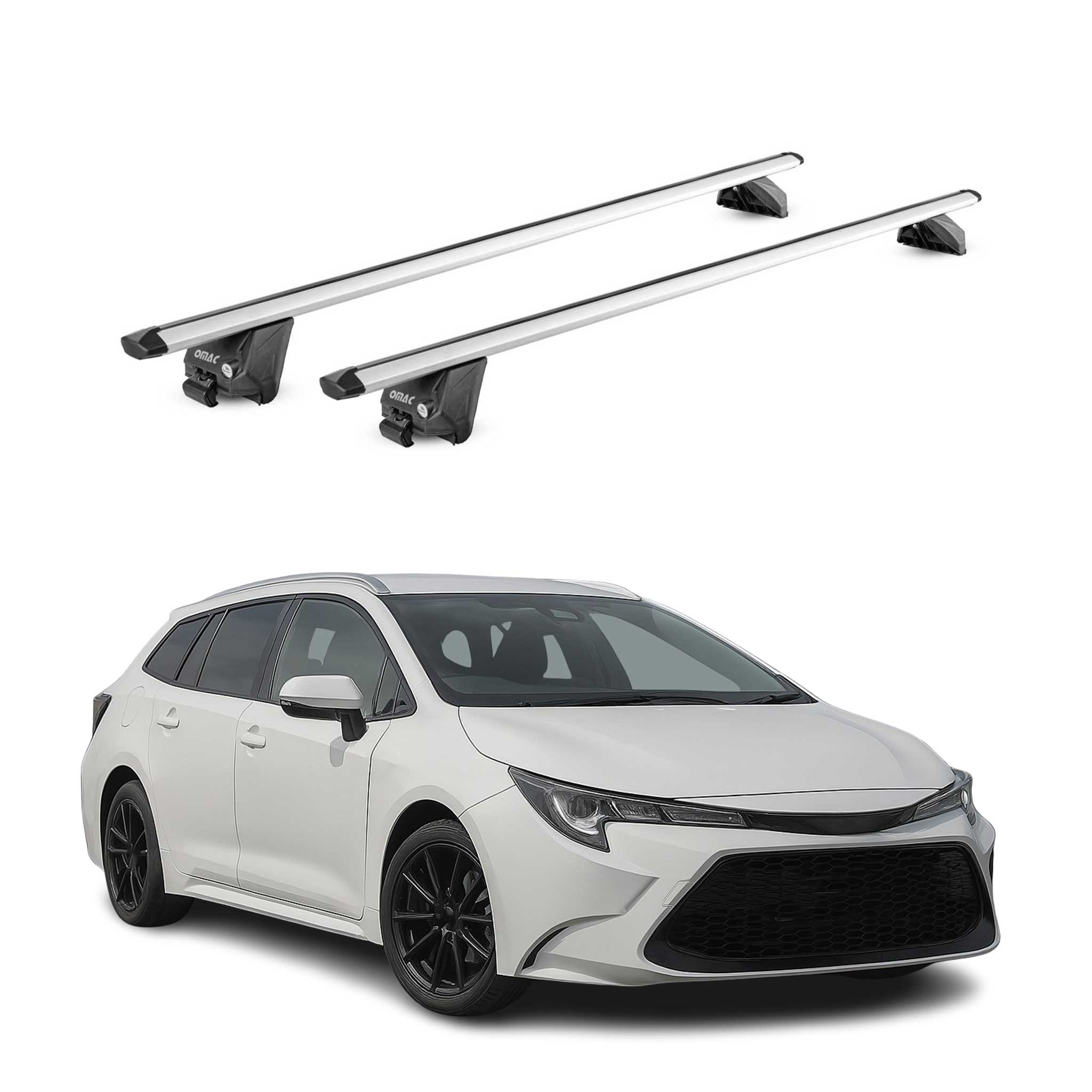 Barres de toit transversales pour Suzuki Swace 2021-2026 Alu Gris Argenté 2x ABE
