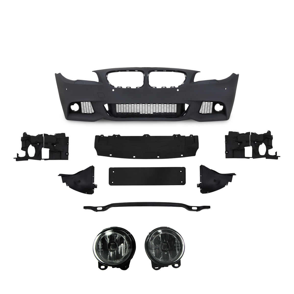JOM Kit Pare-chocs & Bas de Caisse pour BMW Série 5 F10 2010-2013 Sport-Design PDC feux antibrouillard clairs