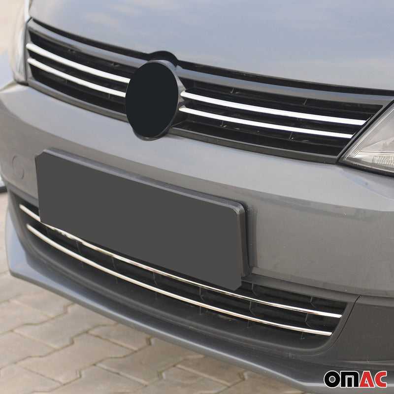 Moulure de Grille de Calandre pour VW Jetta 2011-2014 Chromé 6Pcs
