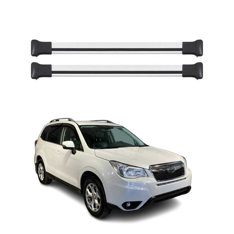 Barres de toit transversales pour Subaru Forester 2013-2018 Aluminium Gris