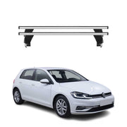 Menabo Barres de toit Transversales pour VW Golf VII 2012-2019 Alu Gris 2x ABE