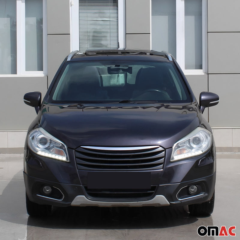 Grille de calendre pour Suzuki SX4 S-Cross 2013 en acier inox Chromé