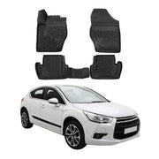 OMAC Tapis de sol pour Citroen DS4 2011-2015 en caoutchouc Noir