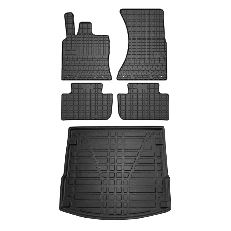 Kit Tapis de sol et coffre pour Porsche Macan 2014-2024 TPE Noir