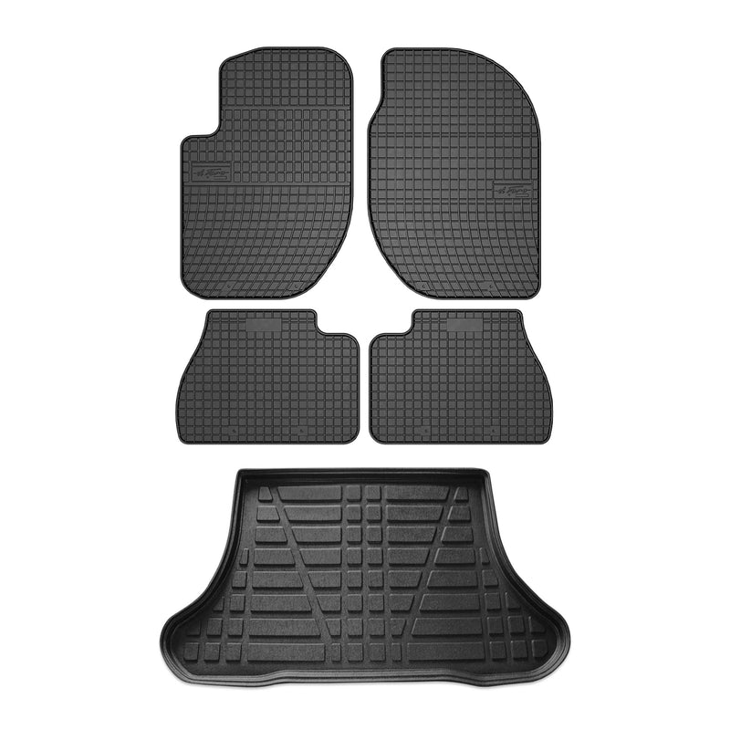 Kit Tapis de sol et coffre pour Land Rover Freelander 1998-2007 TPE Noir