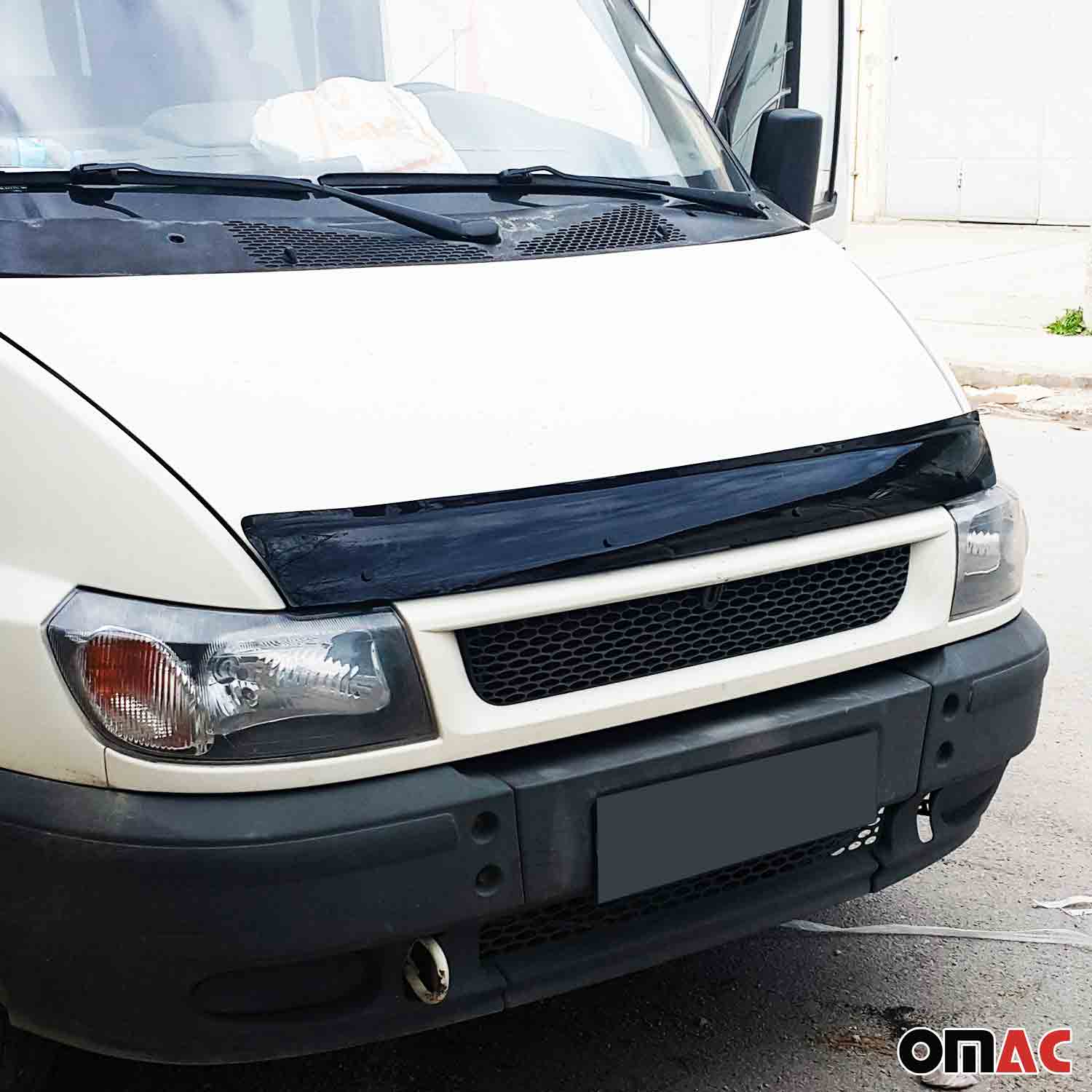 Deflecteurs d'air capot de voiture pour Ford Transit 2000-2006 Acrylique Noir