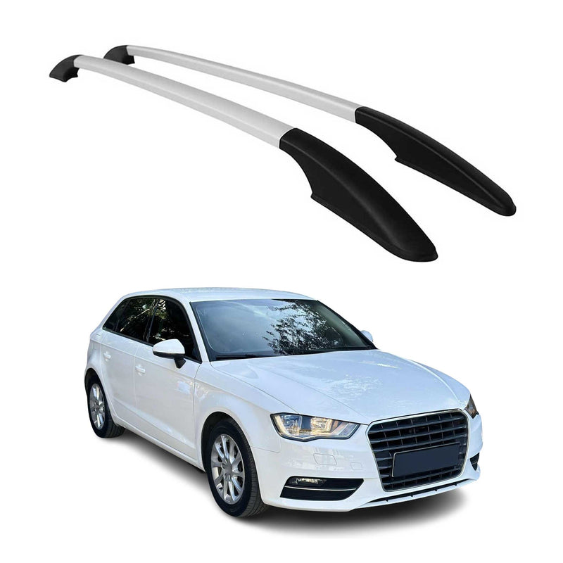Barres de toit longitudinales pour Audi A3 2003-2012 en Alu gris