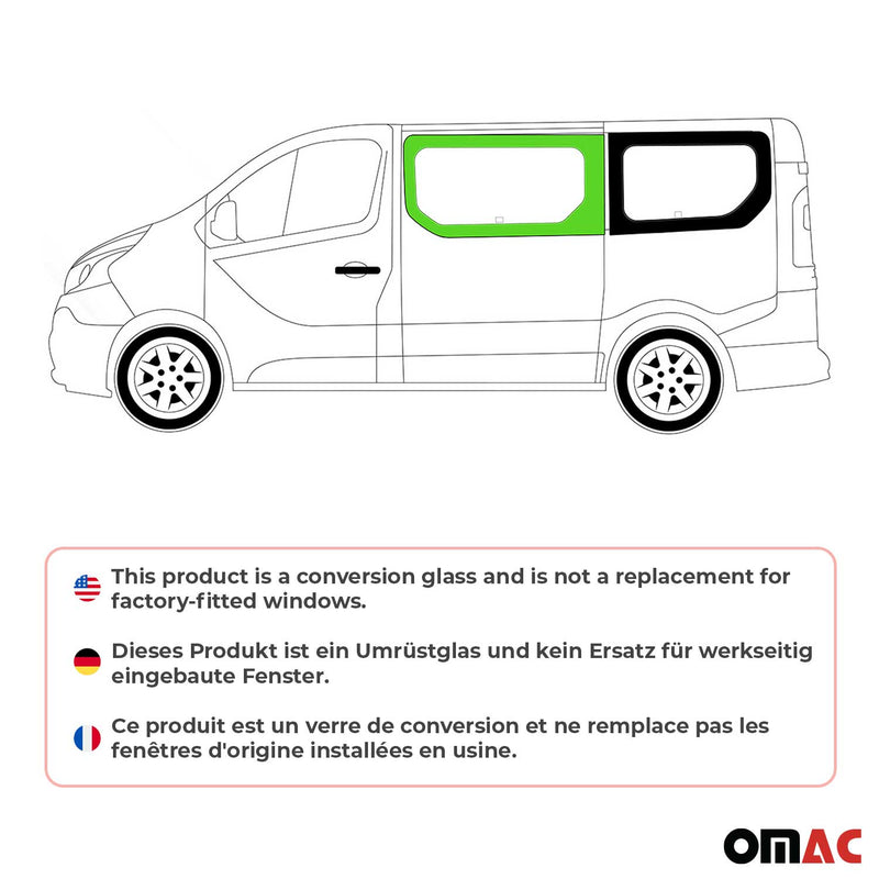Vitre de Porte pour Nissan Primastar 2014-2024 L1/L2 Avant Gauche Verre fixe