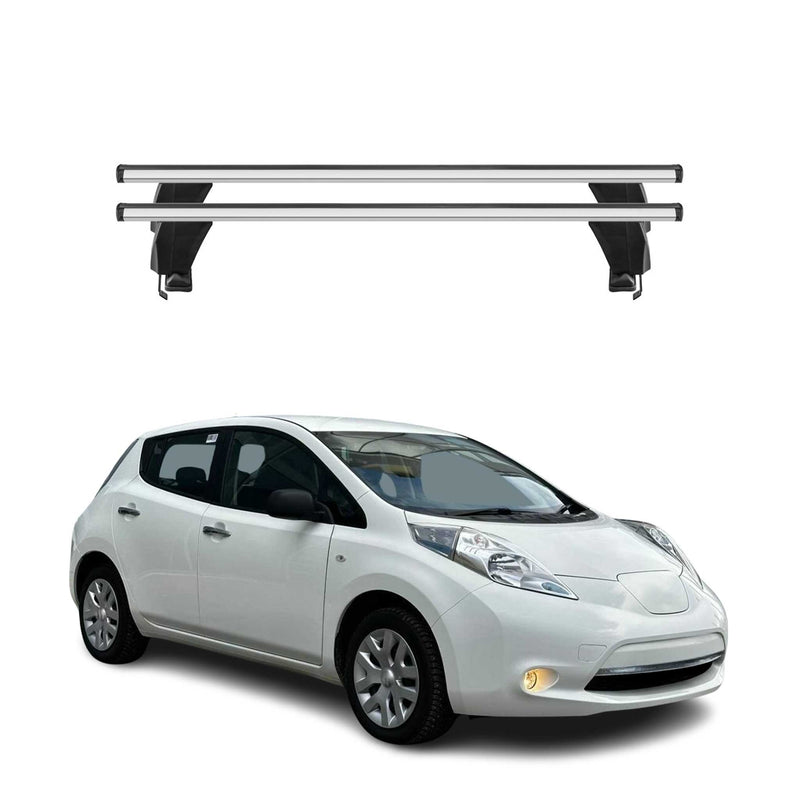 Menabo Barres de toit Transversales pour Nissan Leaf 2010-2016 Gris ABE 2x