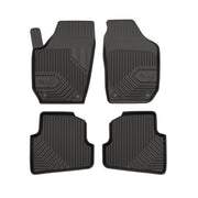 Tapis de Sol de Voiture pour Skoda Fabia II 2006-2014 TPE Imperméable Noir 4Pcs