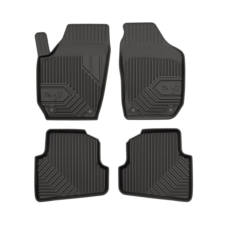 Tapis de Sol de Voiture pour Skoda Fabia II 2006-2014 TPE Imperméable Noir 4Pcs