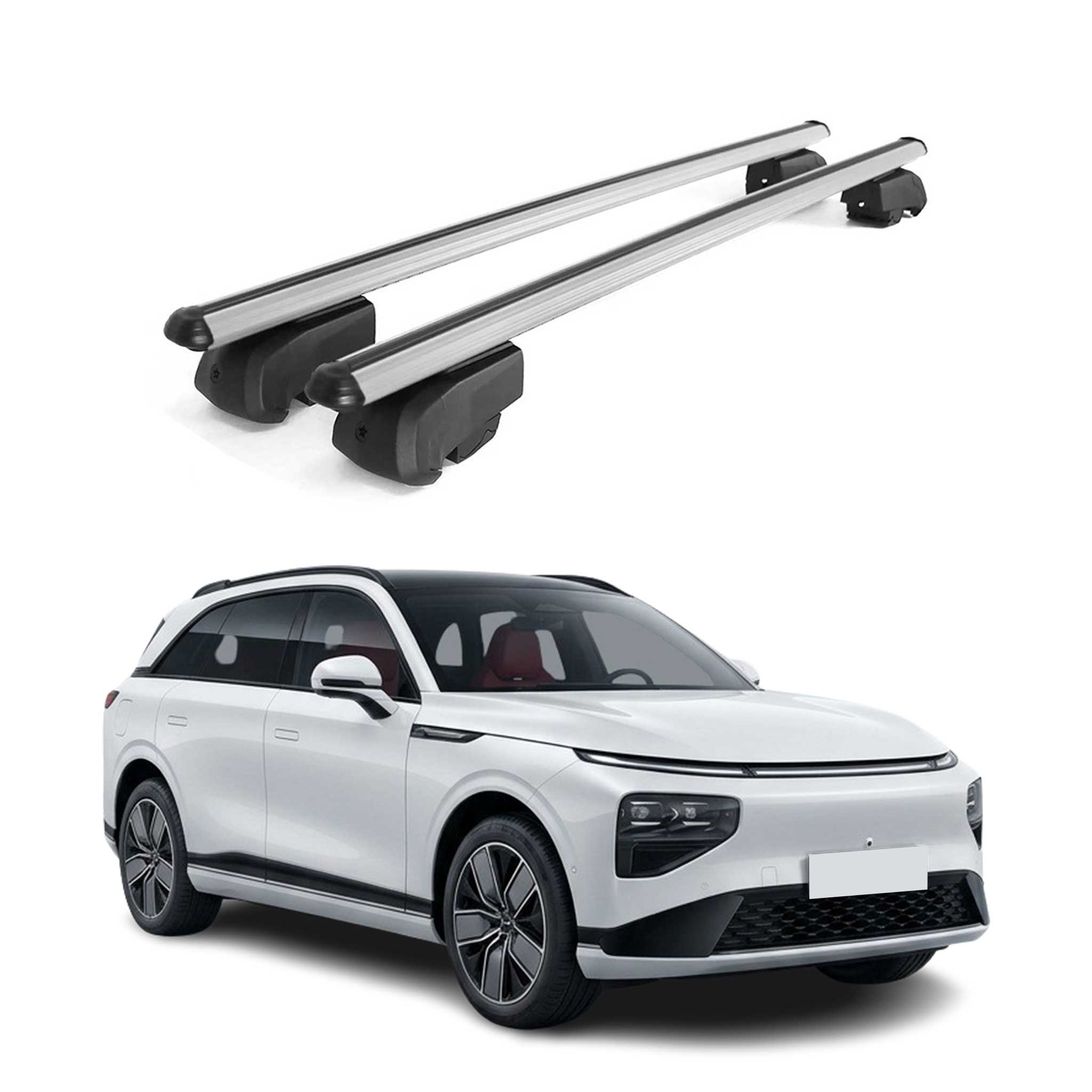 Barres de toit Transversales pour Xpeng G9 2022-2026 ABE Aluminium Gris 2Pcs