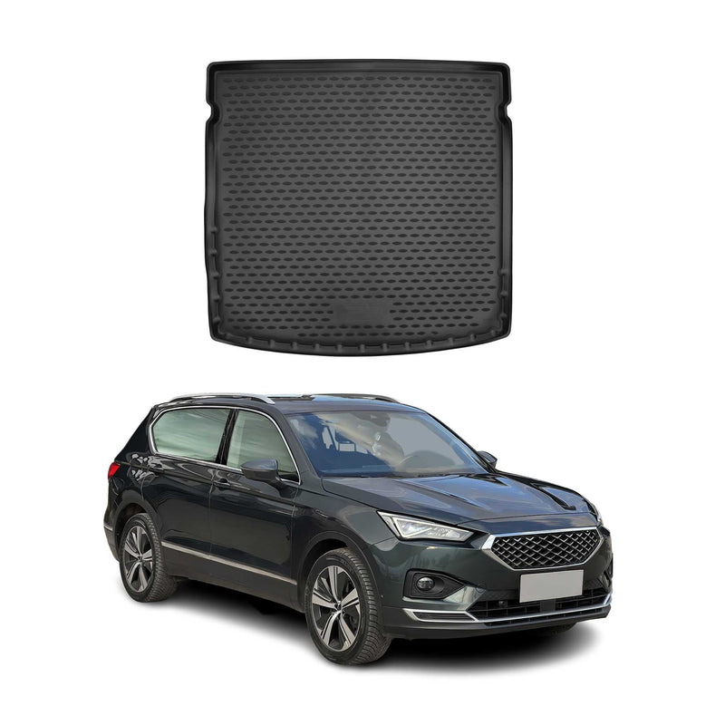 OMAC Tapis de coffre pour Seat Tarraco 2018-2024 sur mesure en caoutchouc Noir