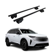 Barres de toit Transversales pour Peugeot 5008 III 2024-2026 Acier Noir 2Pcs