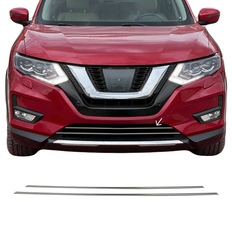 Moulure de Grille de Calandre pour Nissan X Trail 2017-2022 Chromé 2Pcs