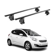 Barres de toit transversales acier pour Kia Venga 2010-2019 TÜV 75 kg Noir 2Pcs