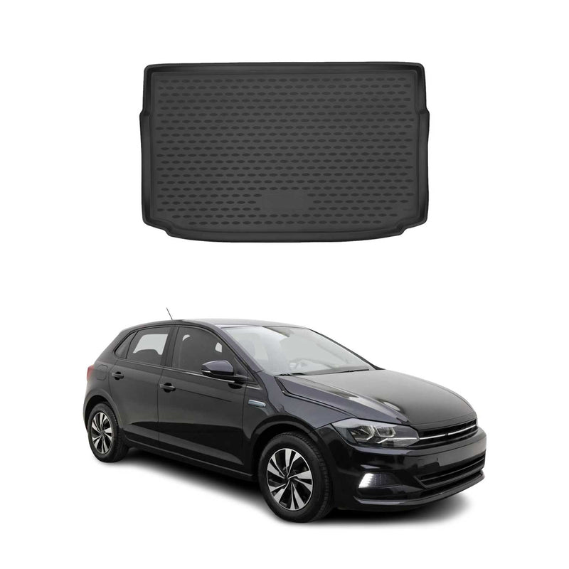 OMAC Tapis de coffre pour VW Polo 2018-2021 sur mesure en caoutchouc