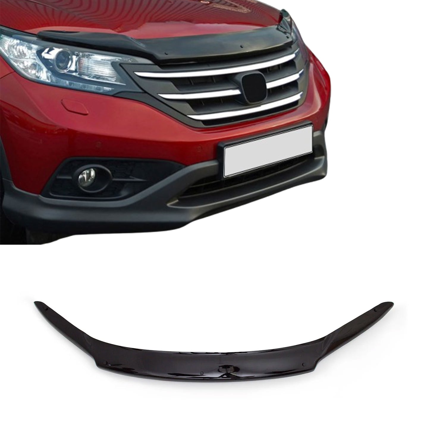Deflecteurs d'air capot de voiture pour Honda CR-V 2012-2019 SUV Acrylique Noir