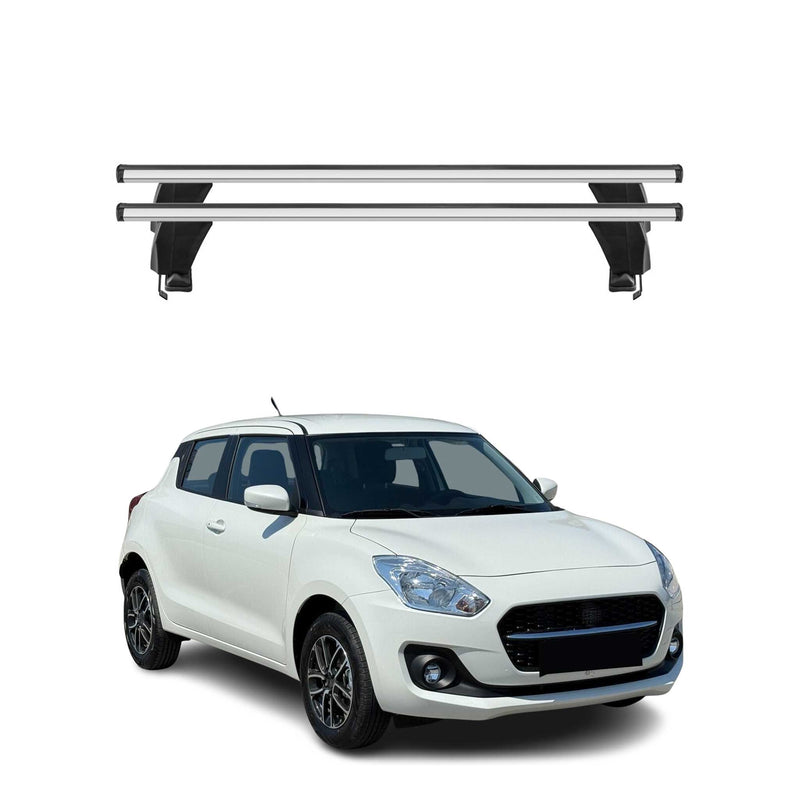Menabo Barres de toit Transversales pour Suzuki Breakift VI 2017-2025 Alu Gris
